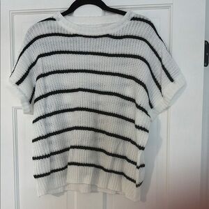 Striped Black and White Knit Sweater